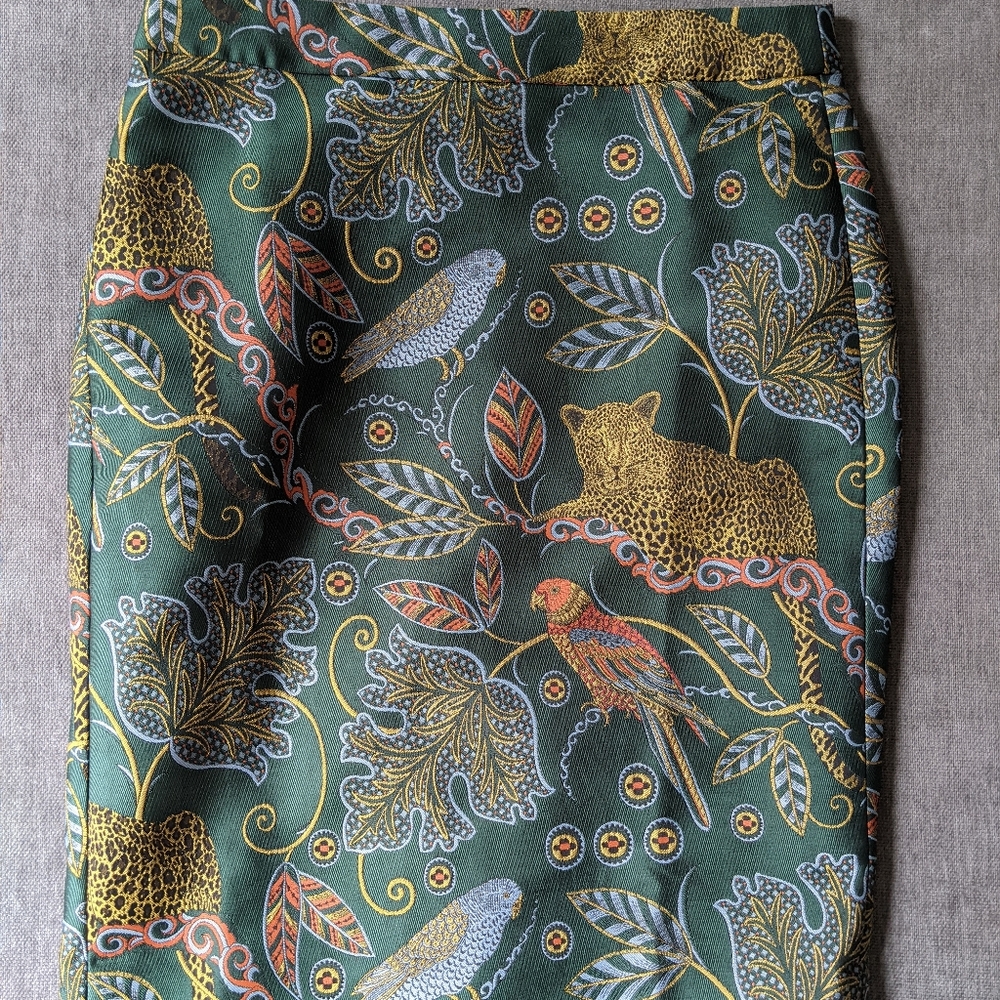J.Crew No. 2 Jacquard Embroidered Pencil Skirt